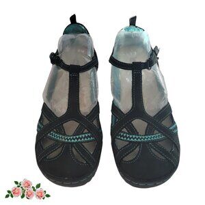 Jambu Charley Leather Sandals Strappy Mary Jane All Terra Design Women Size 8.5